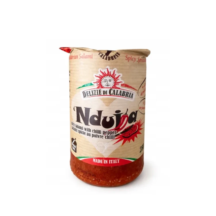 Wloska pikantna nduja z kalabrii delizie di calabria smarowne salami z chilli do pizzy