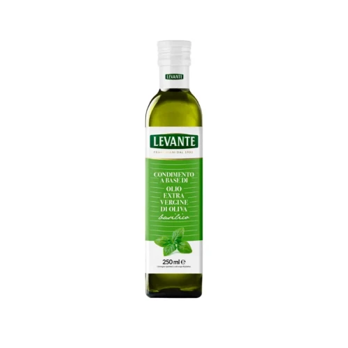 Wloska oliwa z oliwek extra virgin bazyliowa levante 250ml z aromatem bazylii