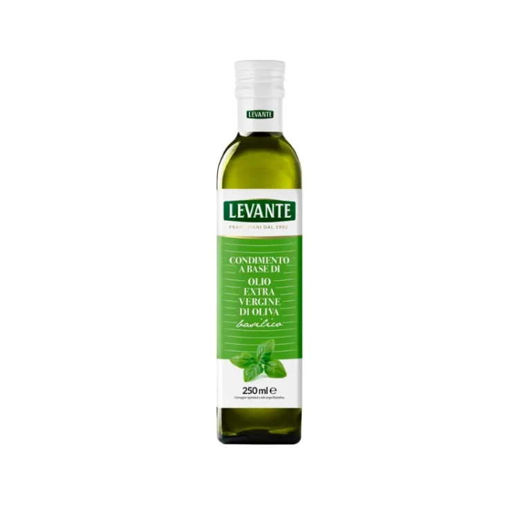 Wloska oliwa z oliwek extra virgin bazyliowa levante 250ml z aromatem bazylii