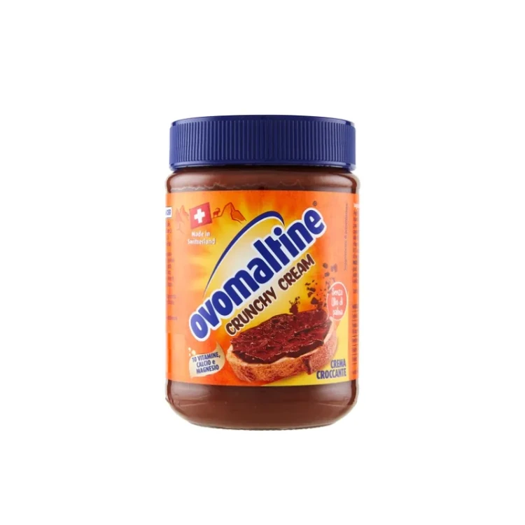 Szwajcarski chrupiacy krem czekoladowy ovomaltine crunchy cream 400g bez oleju palmowego