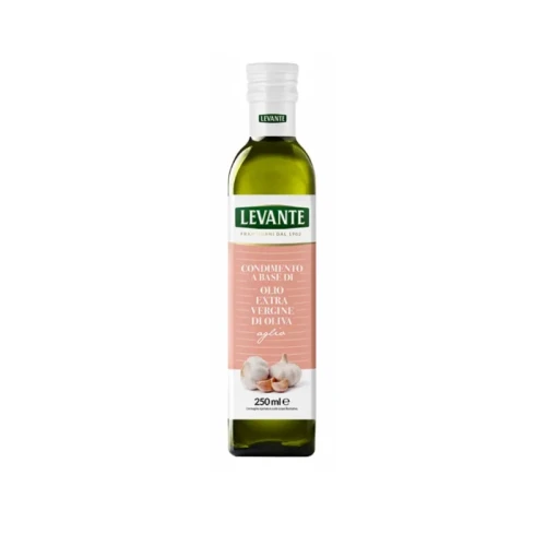 Wloska oliwa z oliwek extra virgin czosnkowa levante 250ml z aromatem czosnku