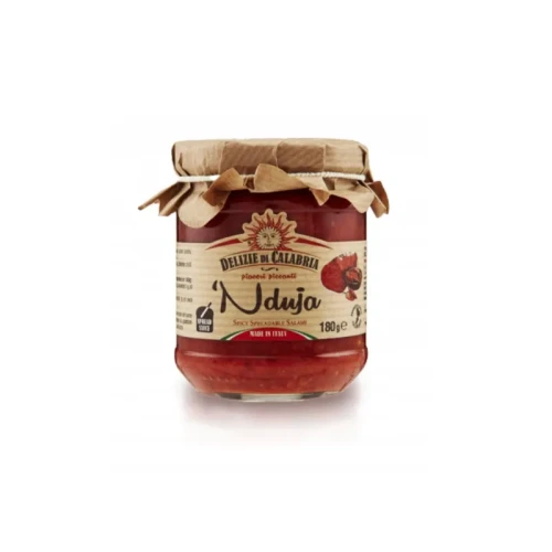 Wloska pikantna nduja z kalabrii delizie di calabria 180g kielbasa do smarowania