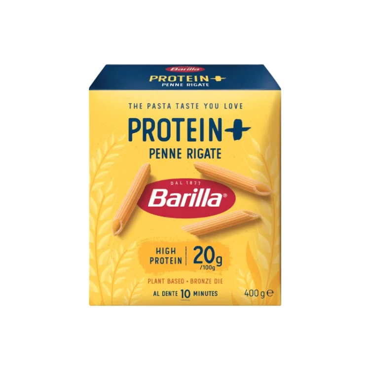 Wloski makaron wysokobialkowy barilla protein penne rigate 400g rurki dla sportowcow